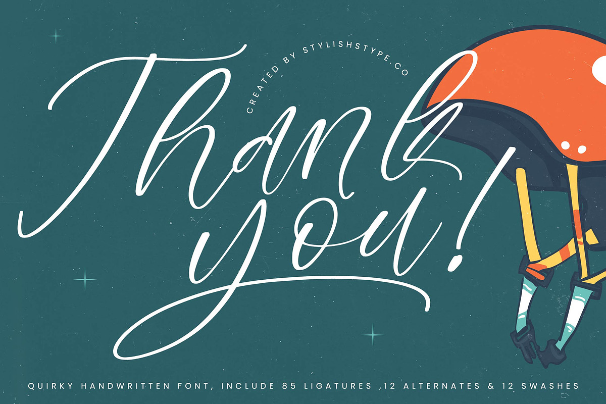 Helmet Bicycle Quirky Handwritten, a Script Font by stylishtype.co (Photo 20 of 20)