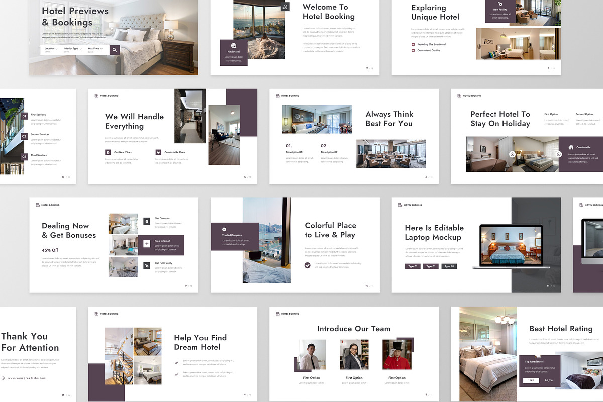 Hotel Booking Keynote Template, a Presentation Template by MtvtdArt (Photo 5 of 6)
