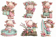 Whimsical summer pig Clipart, an Illustration by Designworld (Thumbnail 2 of 5)