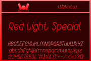 Red Light Special font, a Script Font by weknow (Thumbnail 1 of 5)