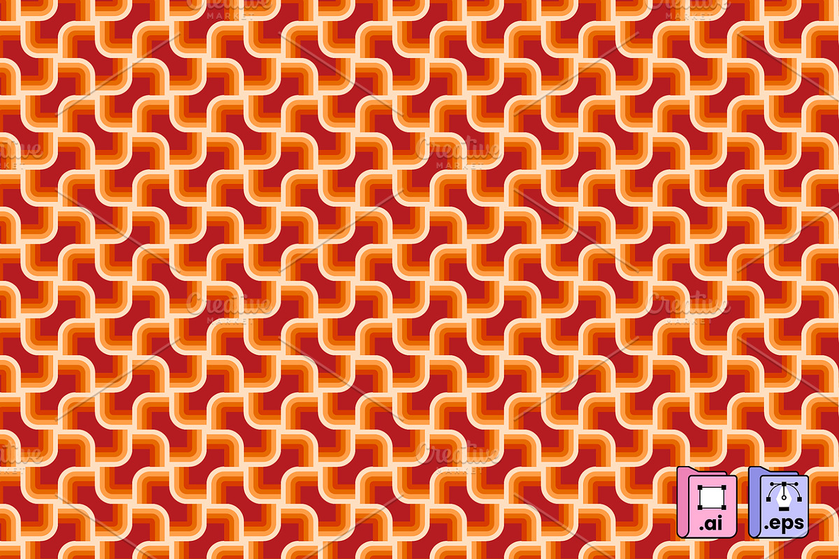 70s Geometric Pattern, a Pattern Graphic by MISS CHATZ (Photo 2 of 4)
