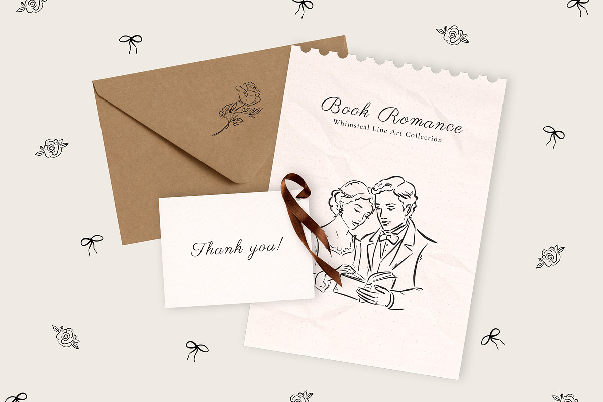 Vintage Literary Line Art collection, a Decorative Illustration by Eva Gentle (Photo 12 of 13)