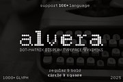 Alvera | Dot-Matrix Sans Typeface, a Sans Serif Font by By Kineks (Thumbnail 1 of 9)
