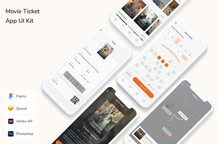 Movie Ticket App UI Kit, an UI Kit Template by Betush