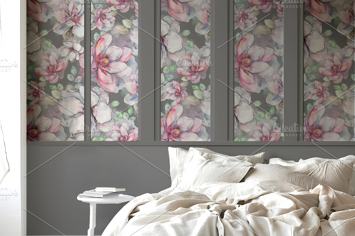 Wallpaper Bedroom Scene  Mockup, a Product Mockup by Nora Gad (Photo 16 of 24)