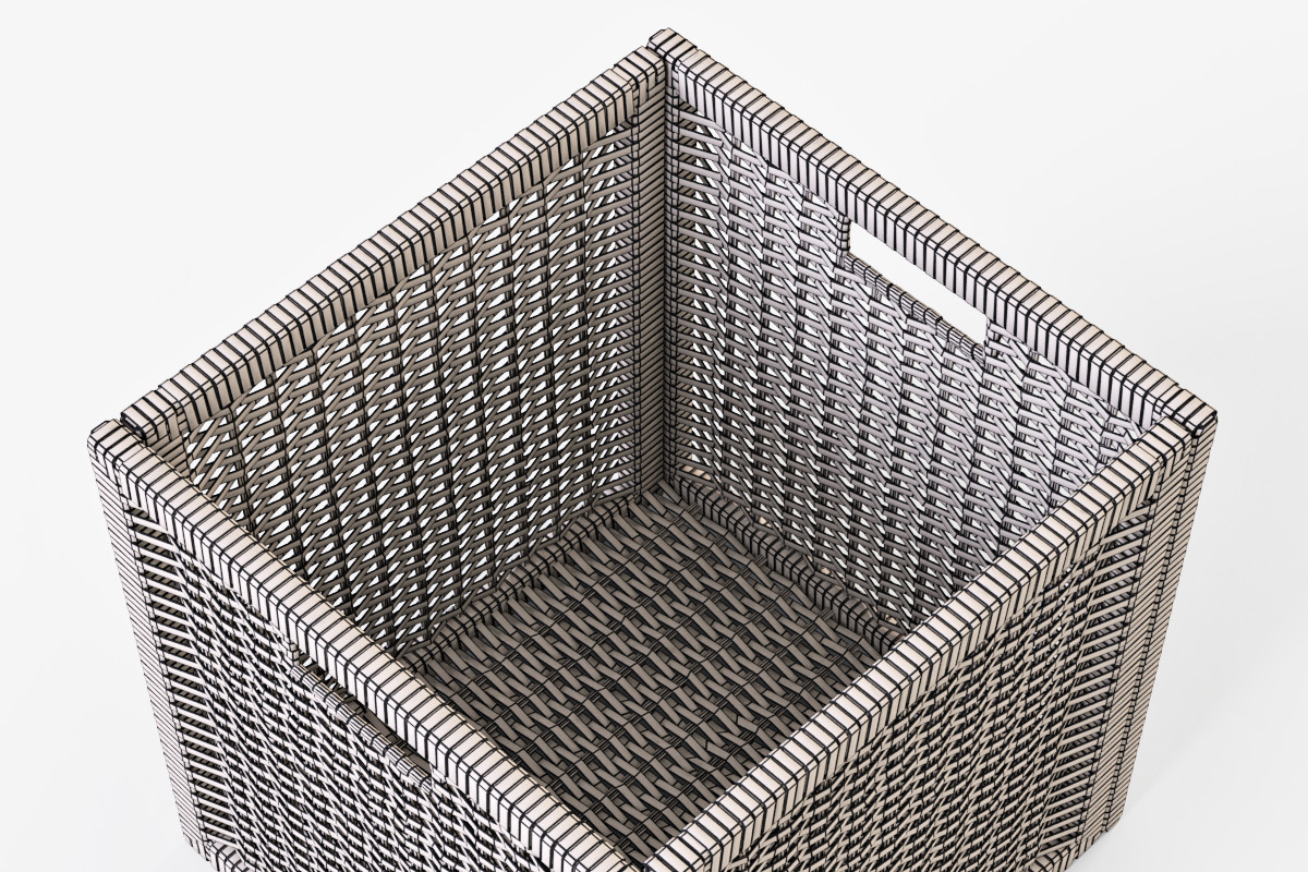 Rattan Basket Branas Black, an Object 3D Model by Markelos (Photo 10 of 10)