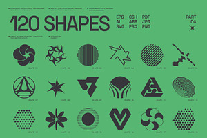 120 Abstract Geometric Shapes Part 4, a Graphic by Vanzyst