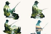 Watercolor Silhouette Clipart Bundle, a Person Illustration by Design Scotch (Thumbnail 4 of 7)