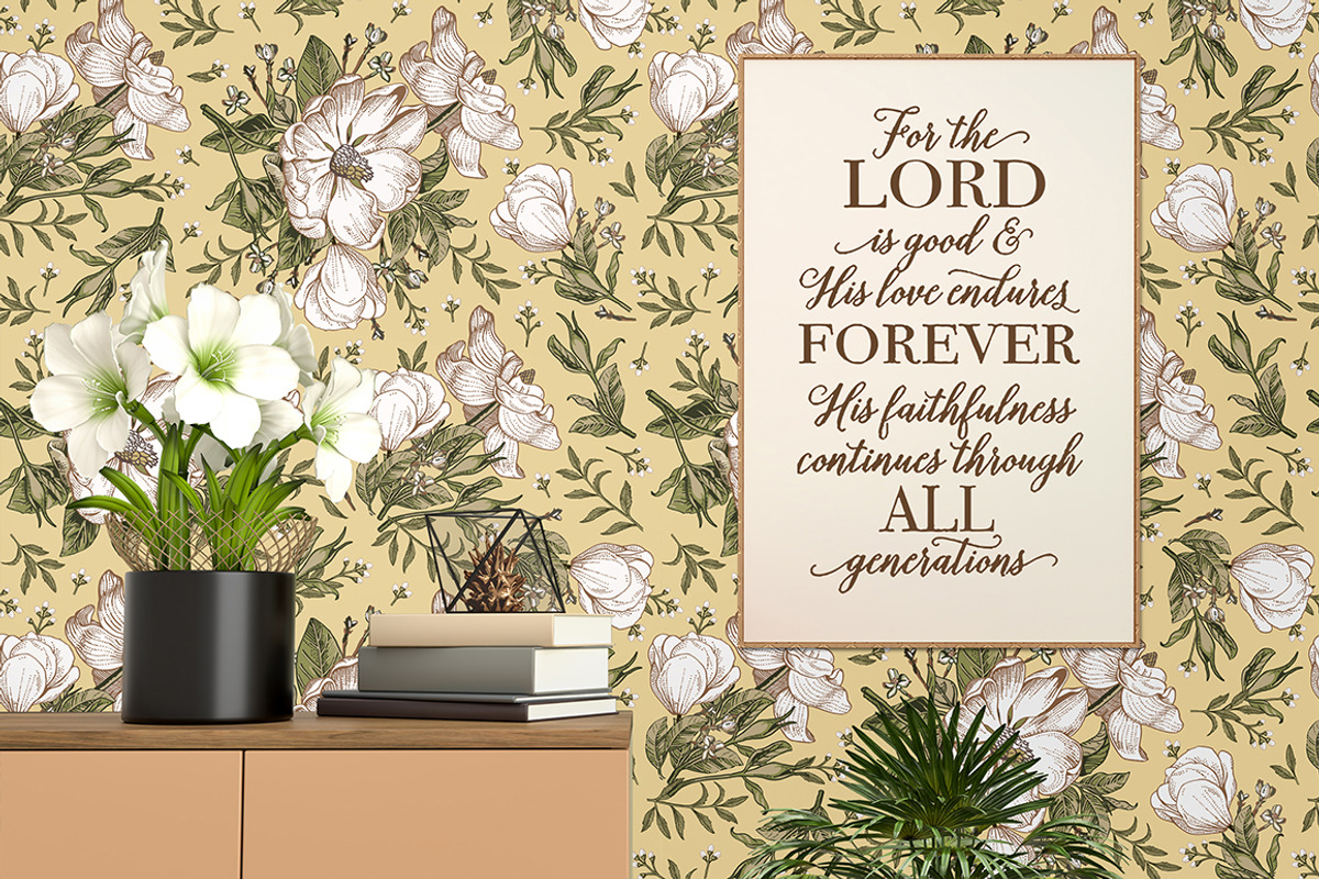Set Seamless Flowers Dogrose Pattern, a Pattern Graphic by Vintage (Photo 7 of 8)