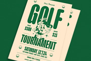 Retro Trendy Golf Tournament Flyer, a Flyer Template by Guuver (Thumbnail 2 of 3)