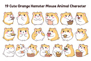 19 Cute Orange Hamster Character, an Animal Illustration by jongcreative (Thumbnail 1 of 6)