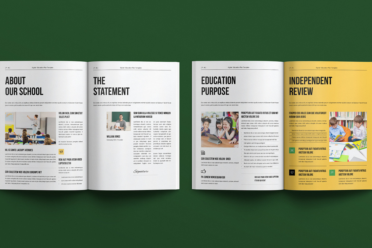 Digital Education Plan Template, a Brochure Template by E-Type (Photo 3 of 7)