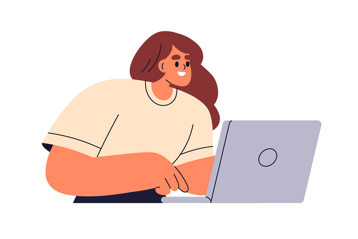 Business people work on laptops set, a Work Illustration by Good Studio (Photo 7 of 7)