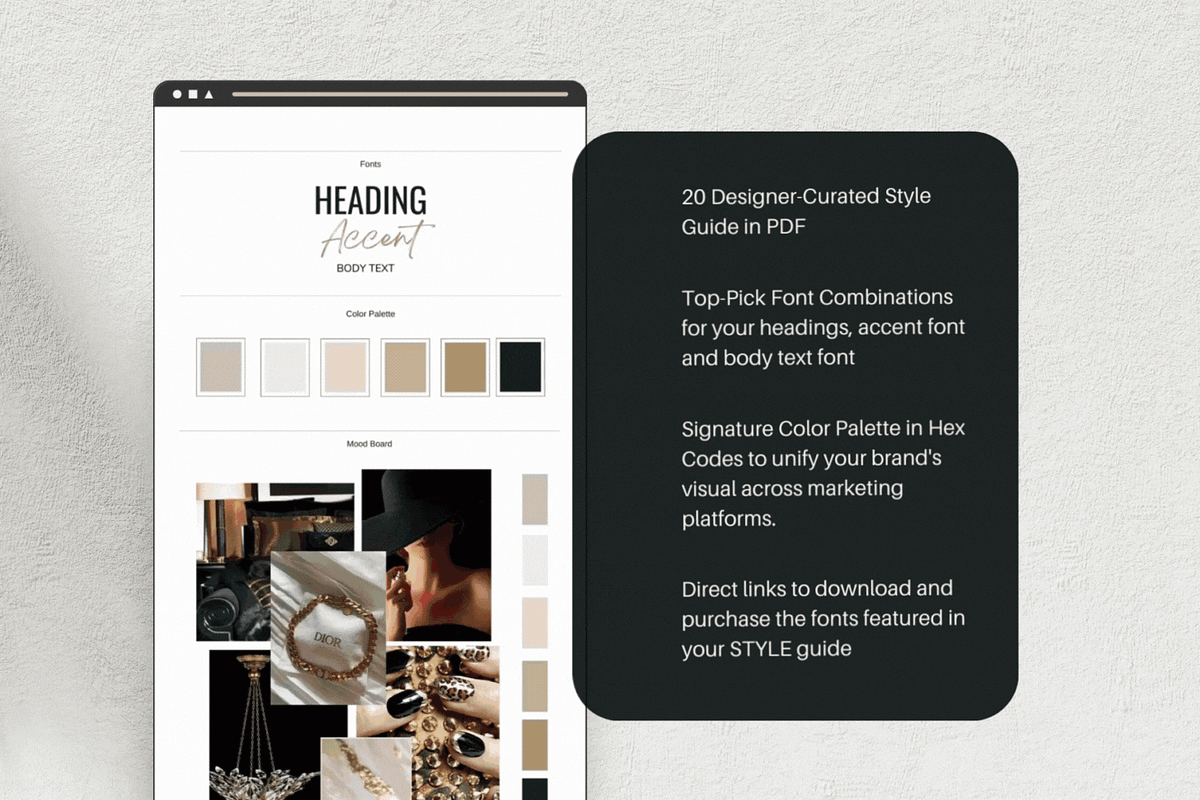 Style Guide for Website & Social, a Branding & Logo Template by Styled Web Shop (Photo 2 of 6)
