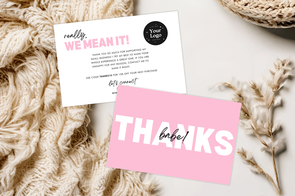 Business Thank You Card, a Card Template by thebrandcove (Photo 1 of 7)