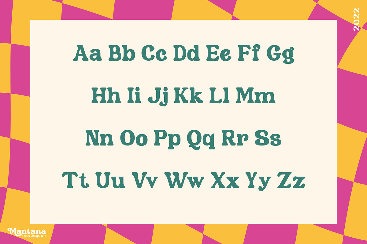 Mantana - Retro Vintage DIsplay font, a Serif Font by Anomali Creatype (Photo 2 of 10)