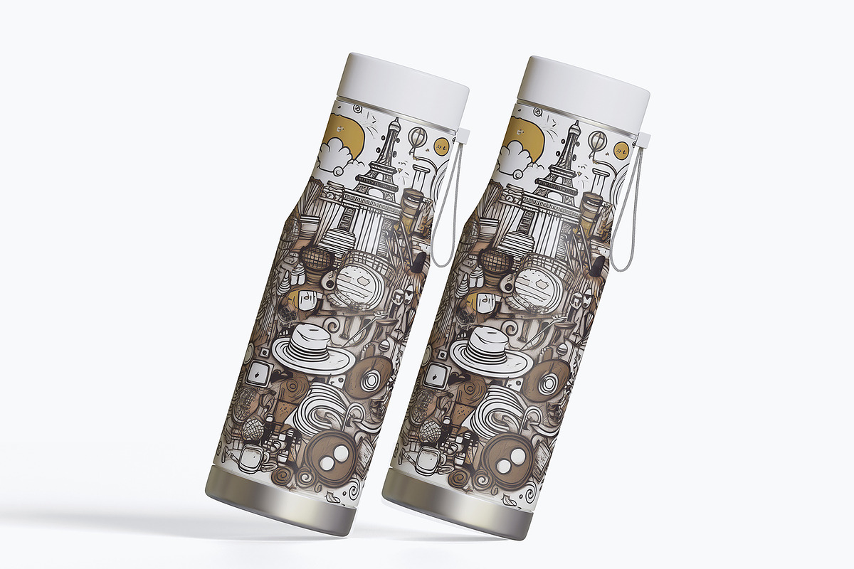 Reusable Water Bottle mockup part 01, a Packaging Mockup by Ambo Ampeng (Photo 8 of 11)