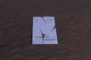 Poster Mockup Black Sand Beach