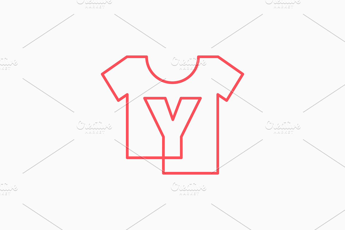 y letter tee tshirt apparel logo, a Branding & Logo Template by VASTARD STUDIO
