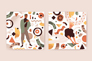 People with abstract shapes cards, a Person Illustration by Good Studio (Thumbnail 3 of 4)