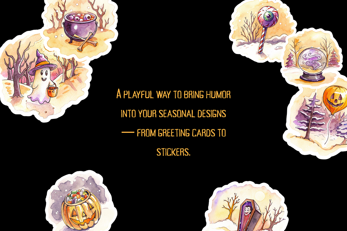 Spooky Doodle Halloween Graphics Pac, a Seasonal Illustration by BiancaXavier (Photo 6 of 9)