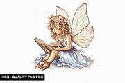 Fairy Whimsical Reading Clipart Bund, an Illustration by crative8112 (Thumbnail 5 of 10)