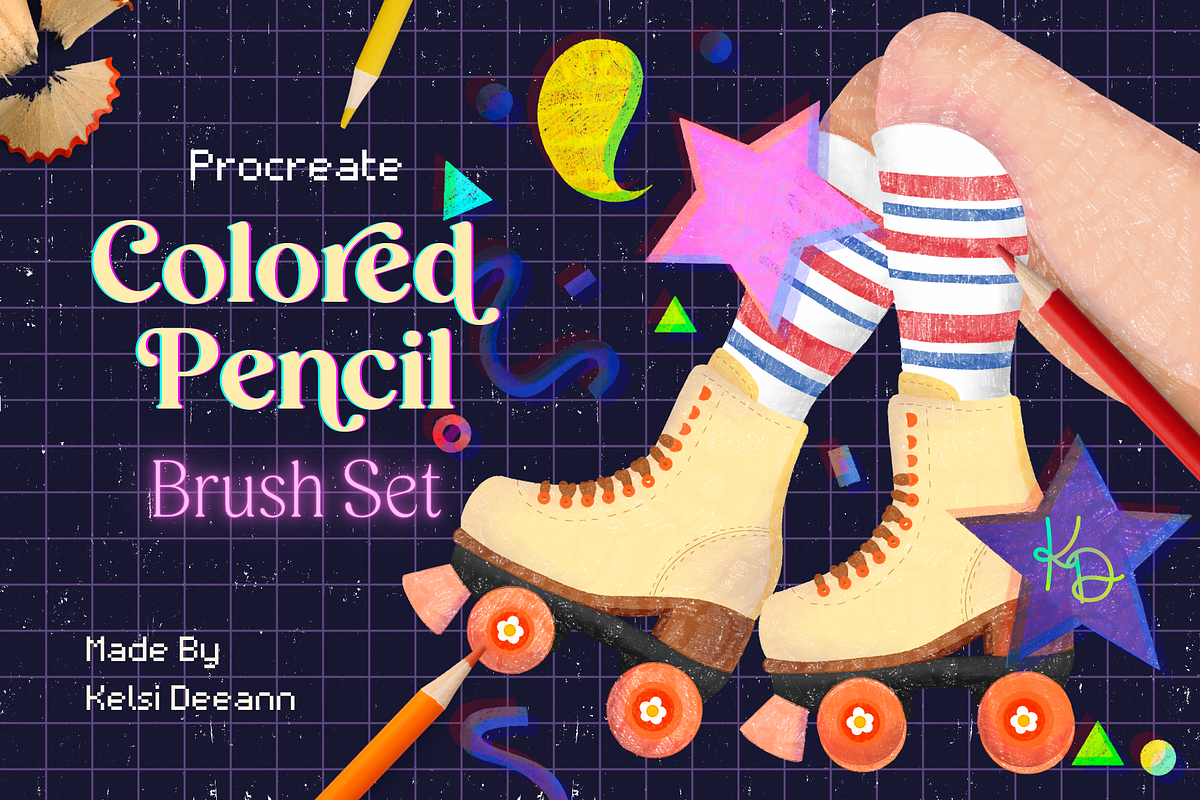 Colored Pencils for Procreate, a Brush Add-On by Kelsi Deeann (Photo 1 of 6)