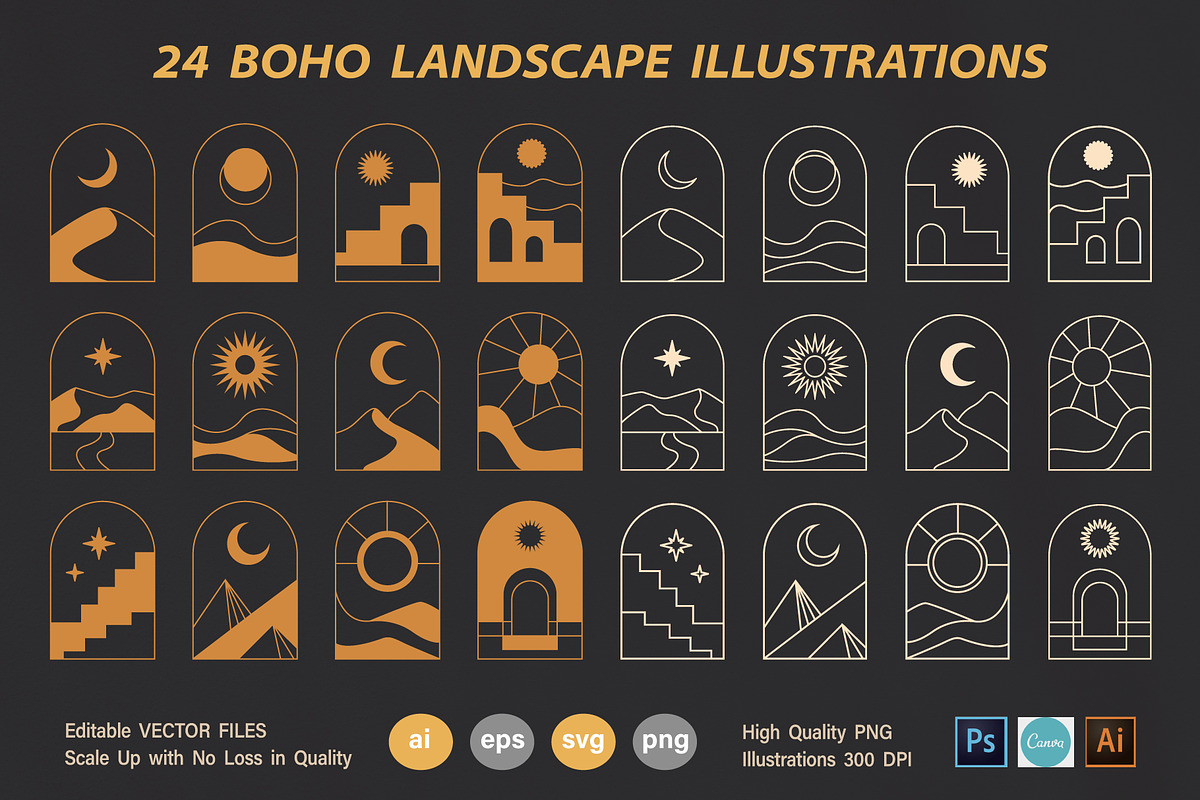 100 Illustrations and Frames Atelier, an Object Graphic by Katrinelly (Photo 7 of 16)