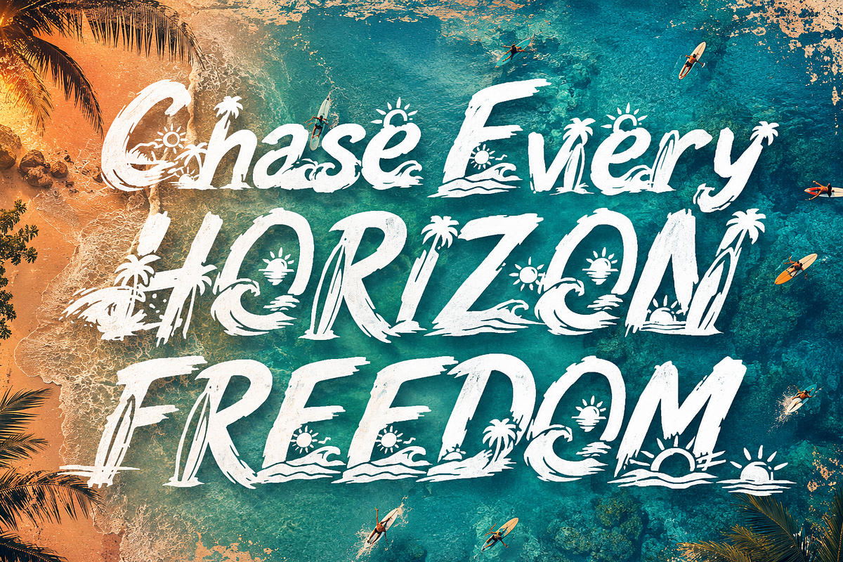 ShoreTide - Surf Ocean Waves, a Handwritten Font by HypeWorksCo (Photo 3 of 9)