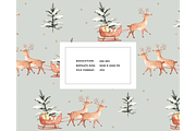 Christmas delivery reindeer pattern, a Pattern Graphic by Milatoo (Thumbnail 4 of 4)