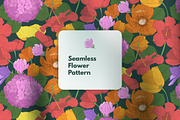 Seamless Flowers Pattern, a Pattern Graphic by Fisminor (Thumbnail 1 of 5)