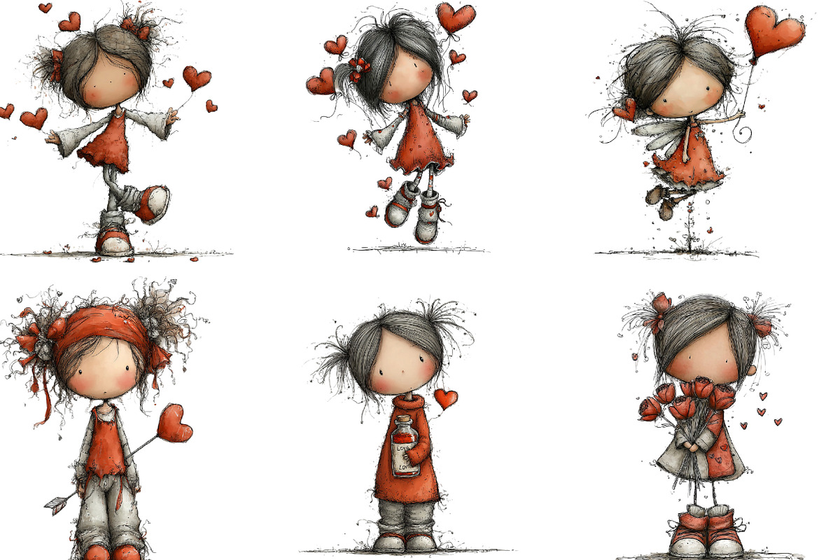 Valentines Fairy Clipart, an Illustration by Designking (Photo 2 of 5)