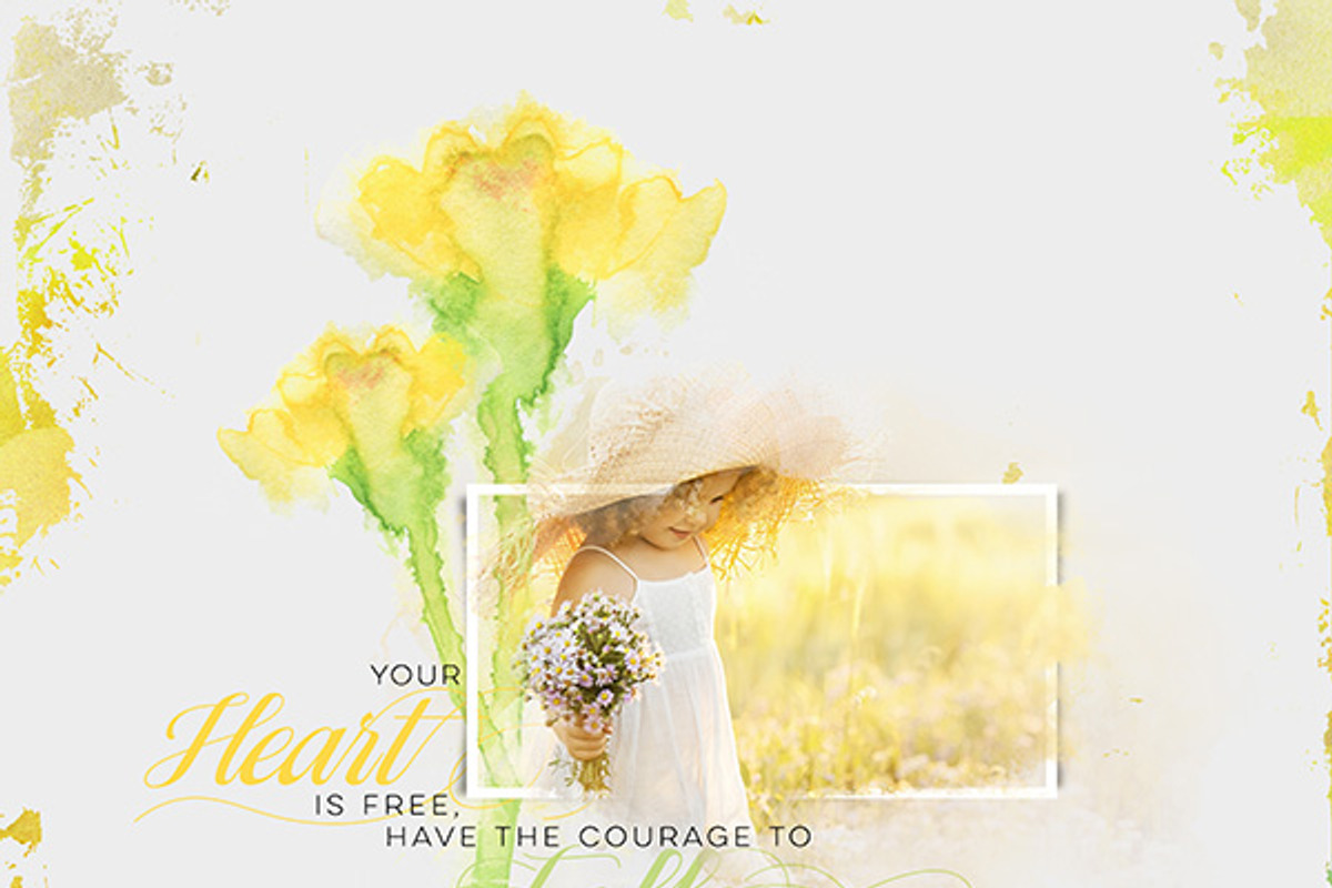 Watercolor Flower Brush Bundle preview 7