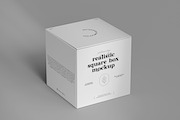 Square Box Mockup, a Packaging Mockup by Pixel_Vision_Store (Thumbnail 1 of 3)