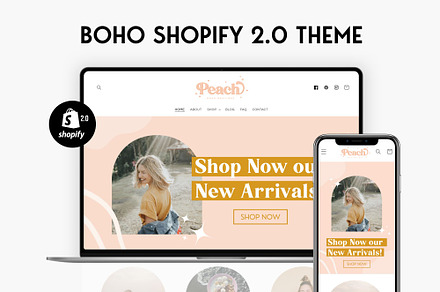 Peach - Boho Pink Shopify Theme, a Shopify Template by Studio Zash