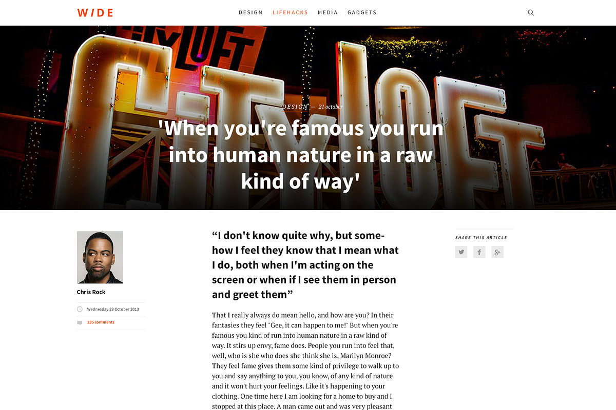 WIDE Magazine&Blog Template, a Websites & App Template by UI Store (Photo 3 of 3)
