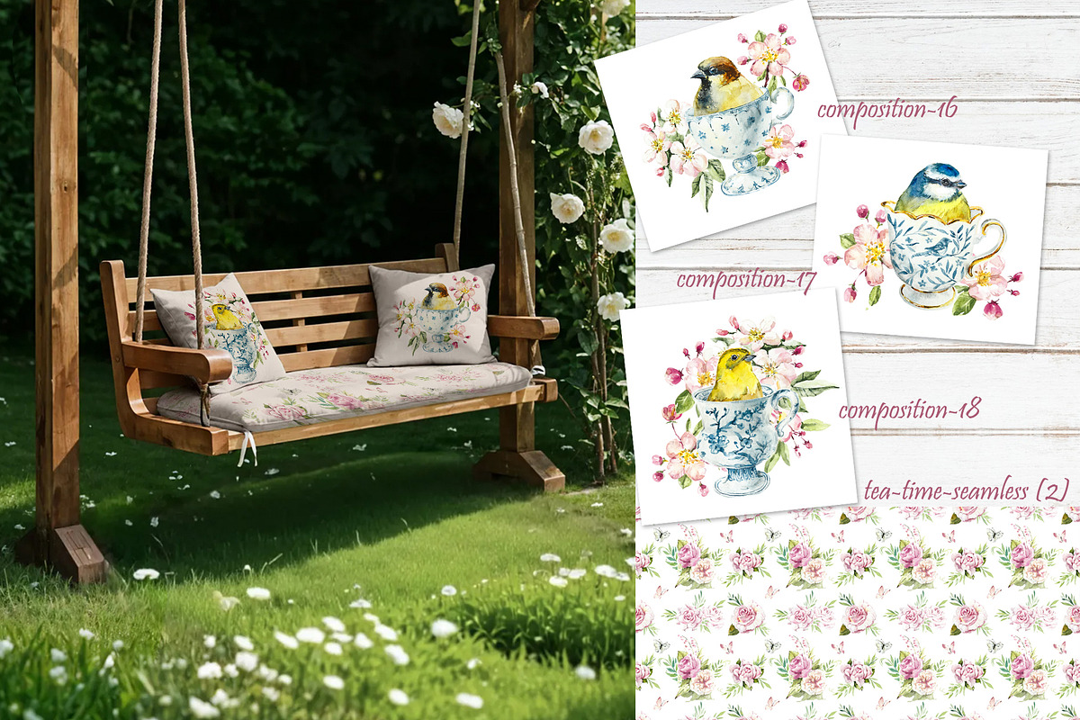 Cute Fluffy Tea Time, an Animal Illustration by Budogoshch (Photo 14 of 15)
