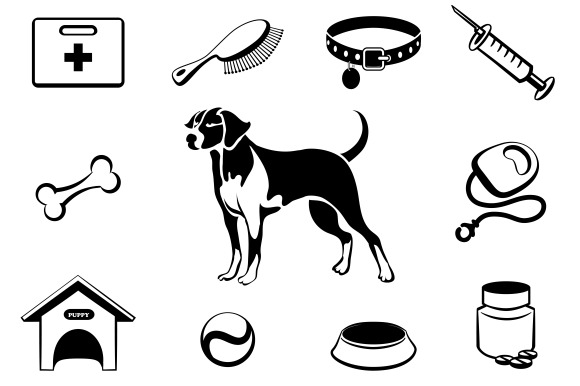 Dog Vet Clinic Icons