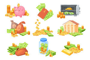 Cartoon banknote stack. Cash money, a Finance Illustration by Stock-Smart-Start