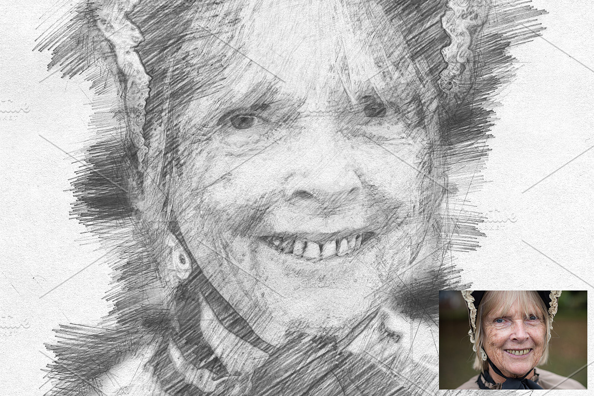 Pencil Sketch Photoshop Action, an Action Add-On by AndriyFM (Photo 5 of 15)