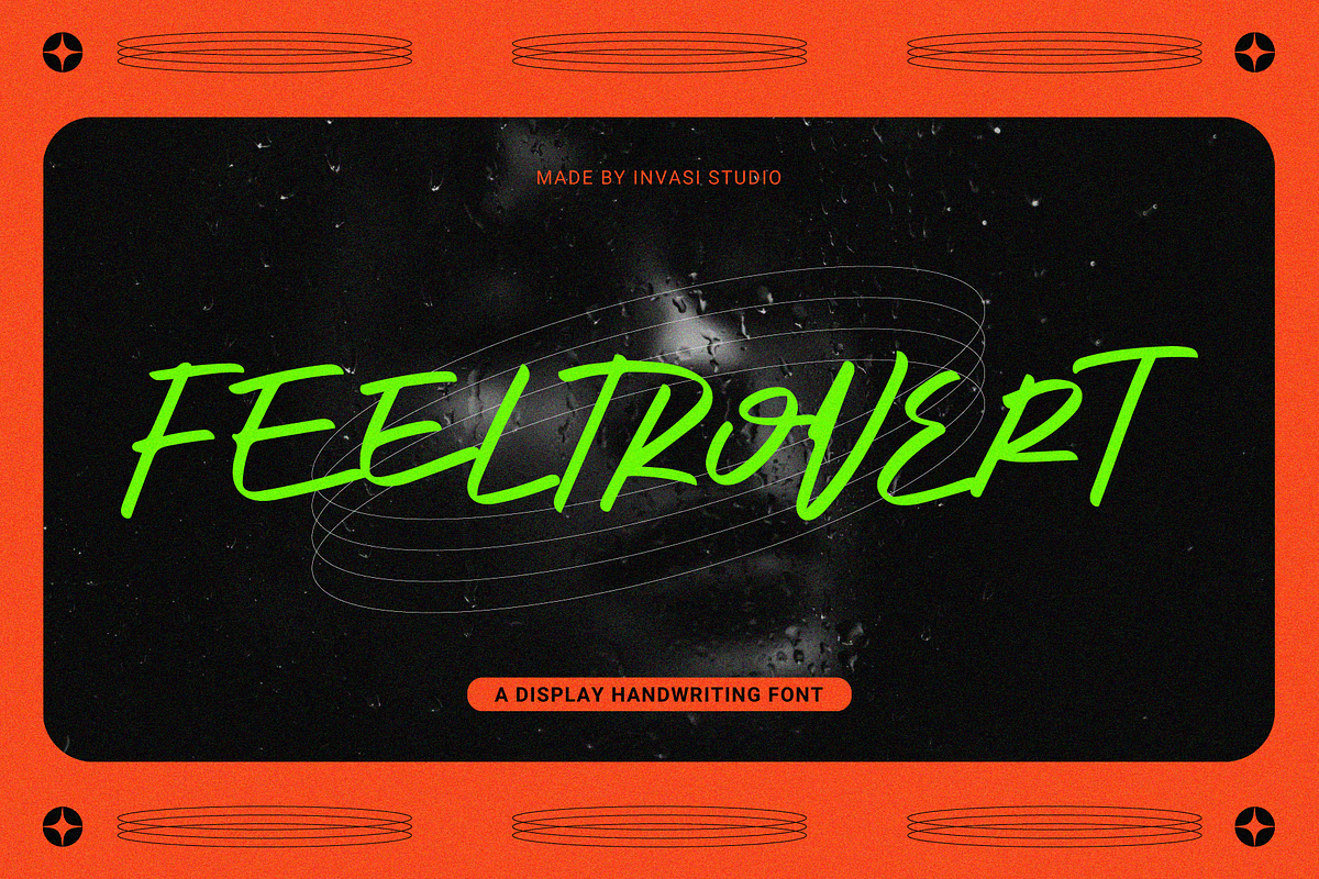 Feeltrovert - Display Font, a Script Font by Invasi Studio (Photo 1 of 11)