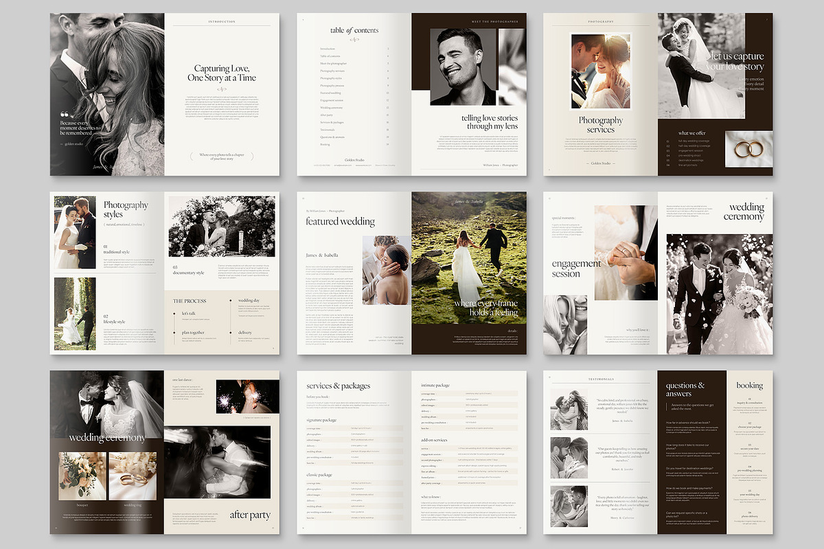 Wedding Photographer Brochure, a Brochure Template by BrandPacks (Photo 2 of 5)