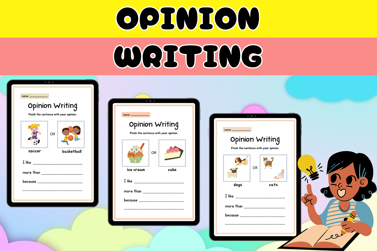 Opinion writing prompts, organizer, a Templates & Theme by Premium Digital Templates (Photo 3 of 3)