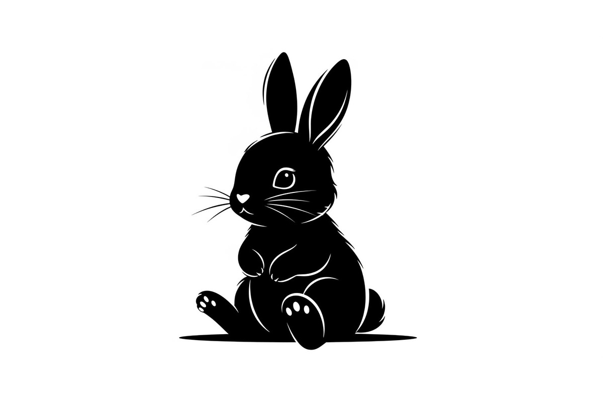 Cute Rabbit Silhouette Vector Bundle, an Illustration by yasushie (Photo 51 of 51)