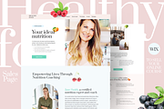 Healthy Life Coach WIX Sales Page, a Landing Page Template by Make It Yours Lab. (Thumbnail 1 of 10)
