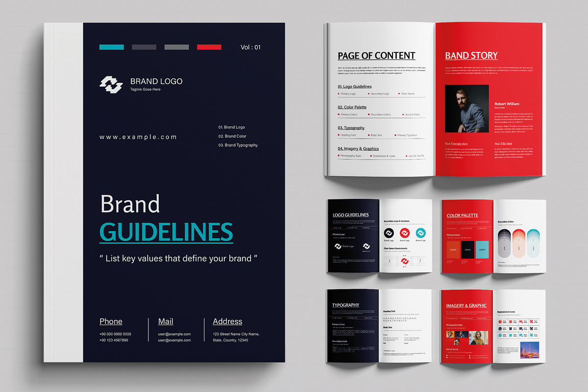 Brand Guideline Template, a Brochure Template by MightyDesign (Photo 1 of 6)