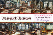 Steampunk Classroom, a Background Graphic by Printable Treasure (Thumbnail 1 of 4)