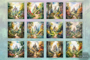 Magical Castle Pathway Through Woods, a Background Graphic by Fun Digital (Thumbnail 3 of 3)