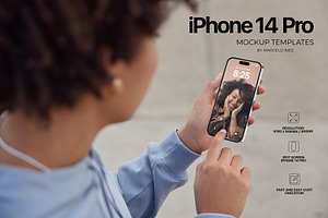 iPhone 14 Pro in Hand Mockup