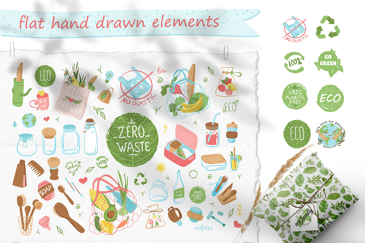 Eco-friendly graphics set, an Illustration by Olesia_ig (Photo 3 of 11)